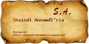 Steindl Annamária névjegykártya